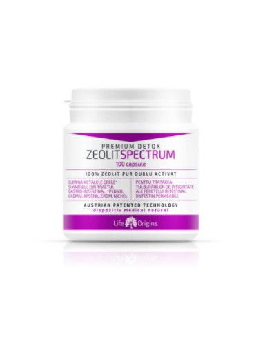 Zeolit Spectrum - capsule pentru detoxifierea organismului - 100 cps ZES100L