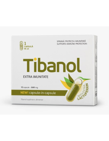 Tibanol - capsule pentru cresterea imunitatii cu lactoferină - 10 cps